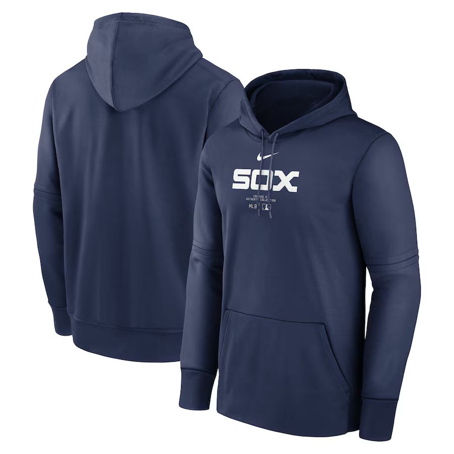 Men 2025 MLB Chicago White Sox Drak blue Nike hoodie style 2->chicago white sox->MLB Jersey